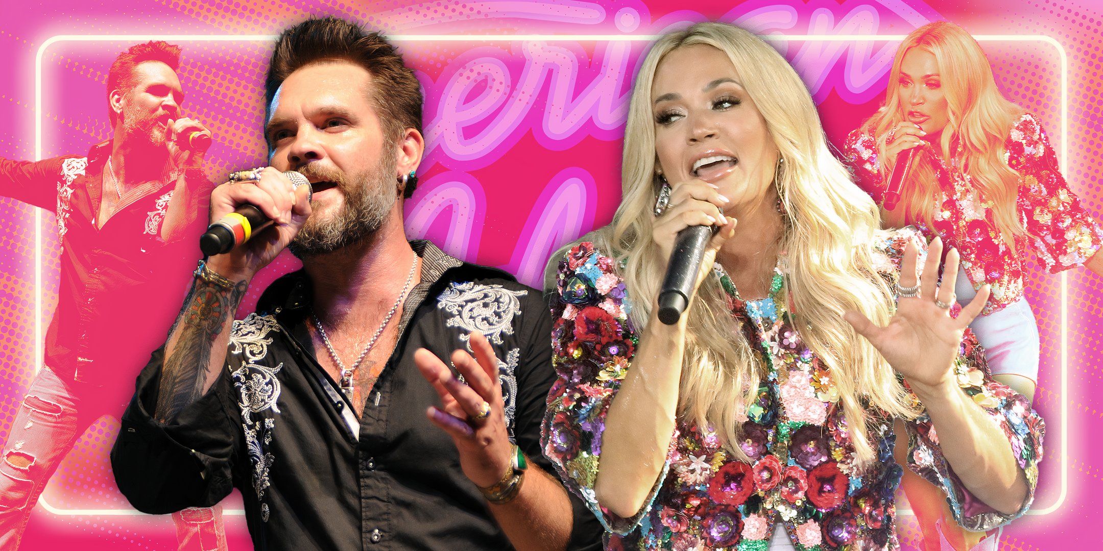     Carrie Underwood y el subcampeón Bo Bice 