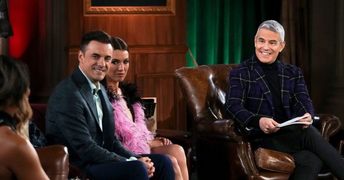 Andy Cohen, Parvati Shallow e Dan Giesling da reunião 