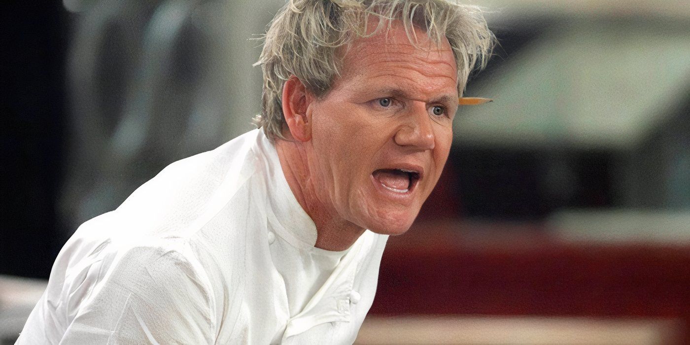 Gordon Ramsay le está gritando a alguien en Hell's Kitchen