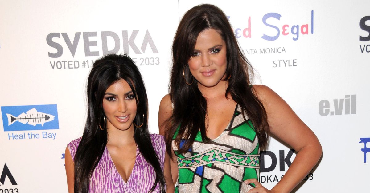 Khloe Kardashian and Kim Kardashian when they were young