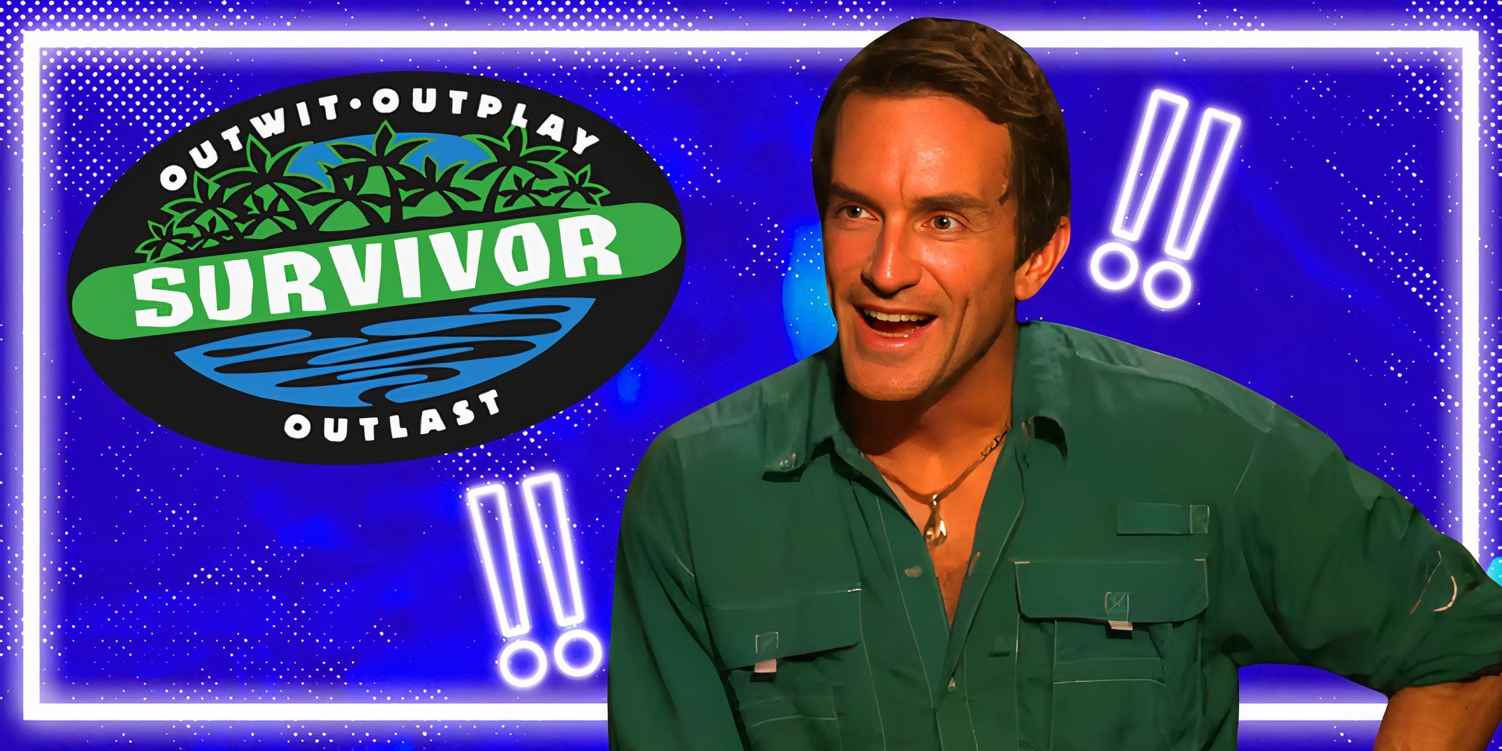 Jeff Probst and the Survivor logo