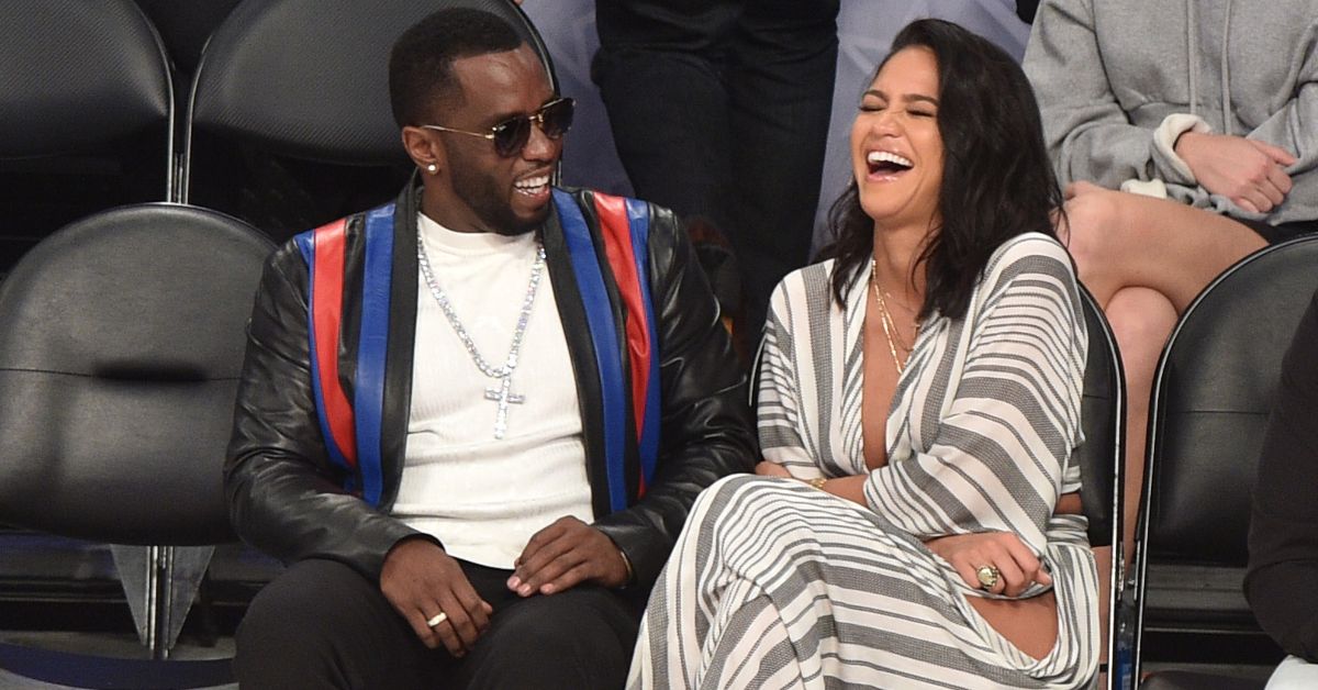 Sean Diddy Combs and Cassie Ventura laughing together