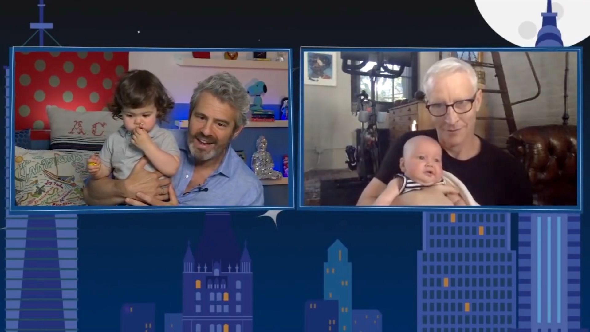 Anderson Cooper and Andy Cohen introduce their sons on WWHL