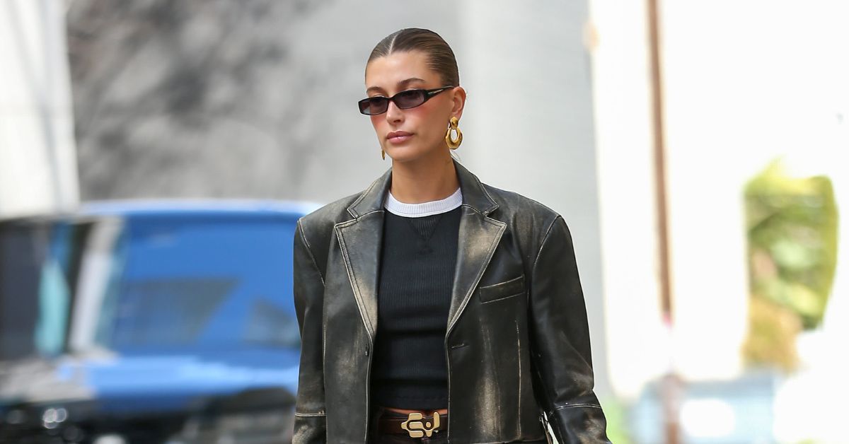 Hailey Bieber walking