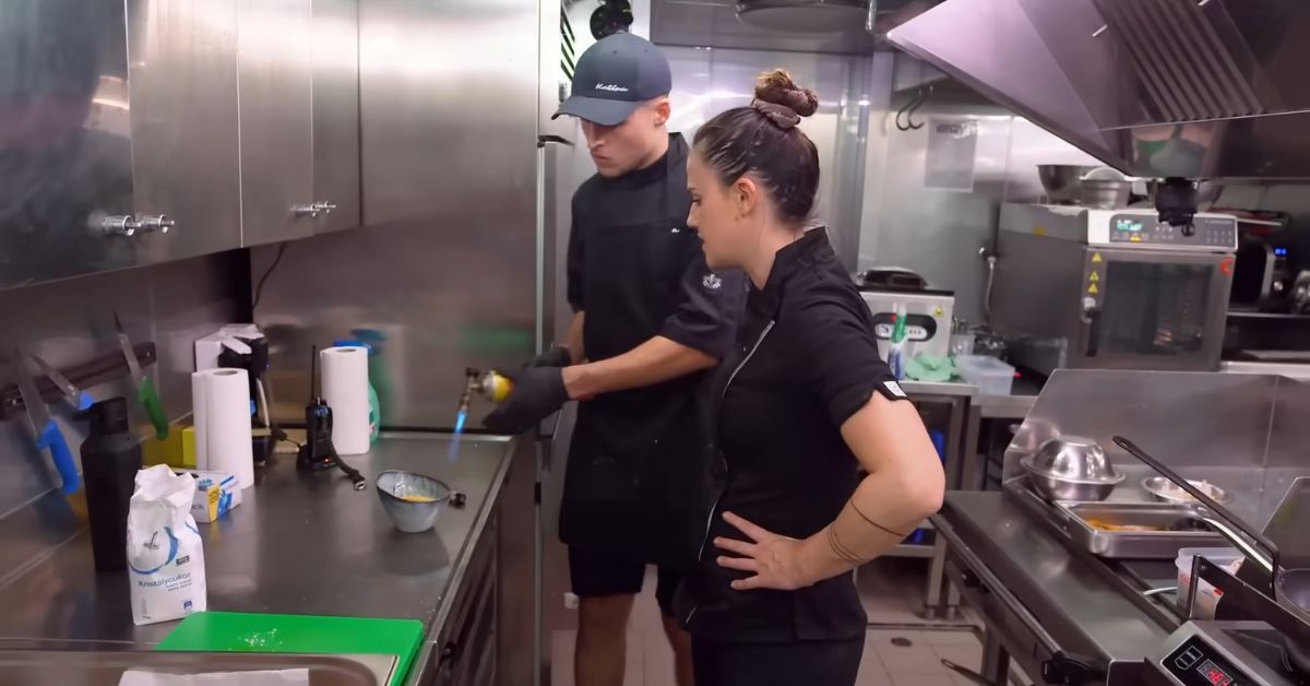 Anthony Bird and Tzarina Mace-Ralph in the kitchen