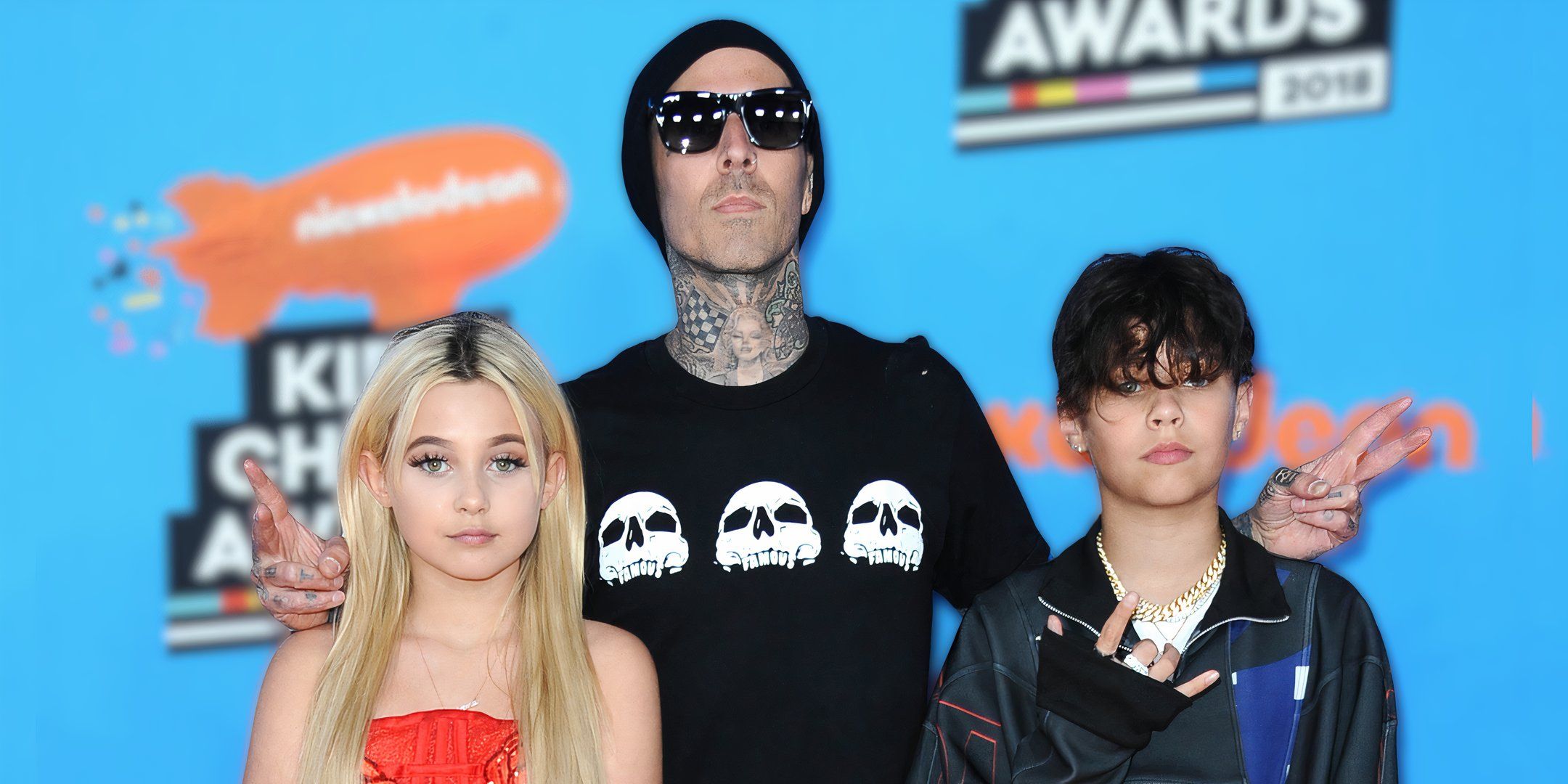 Travis Barker and his kids