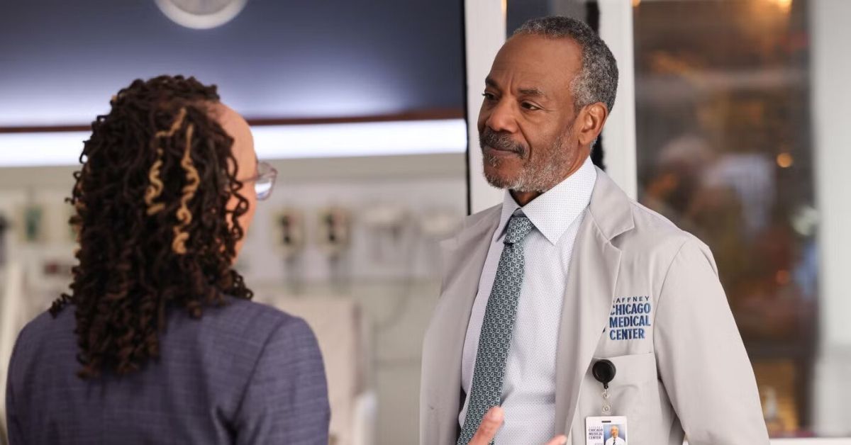 Chicago Med's S. Epatha Merkerson and John Earl Jelks talking
