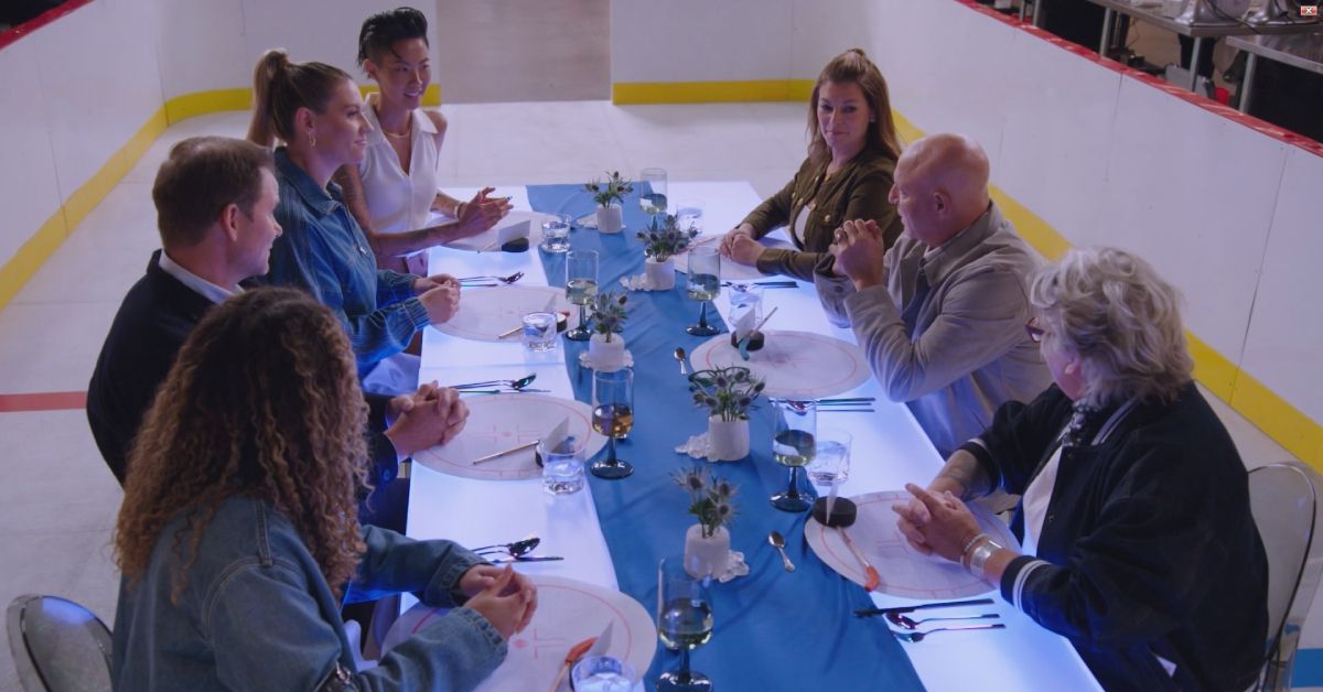 Top Chef Destination Canada hockey themed judges table