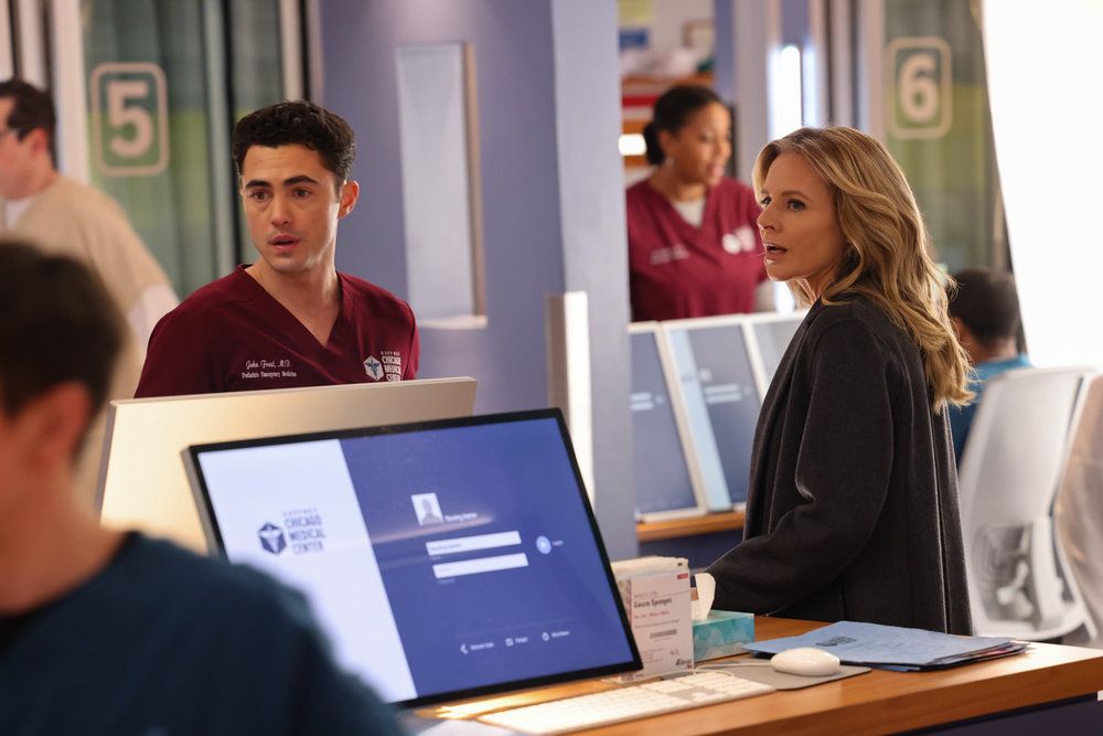 Chicago Med's Darren Barnet and Jessalyn Gilsig