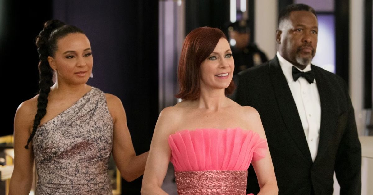 Elsbeth's Carrie Preston, Carra Patterson, and Wendell Pierce all dressed up