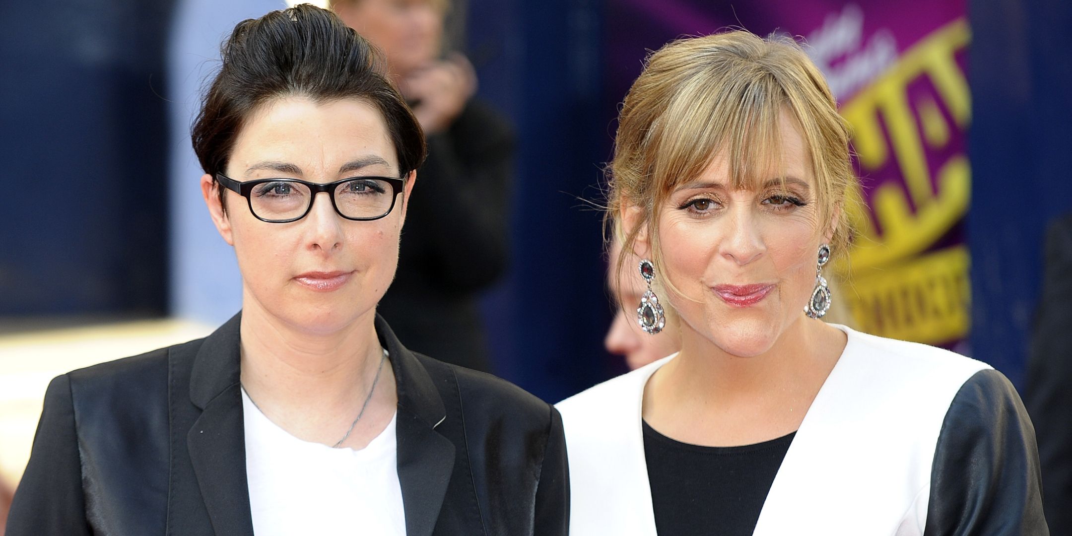 Mel Giedroyc and Sue Perkins attend an event 