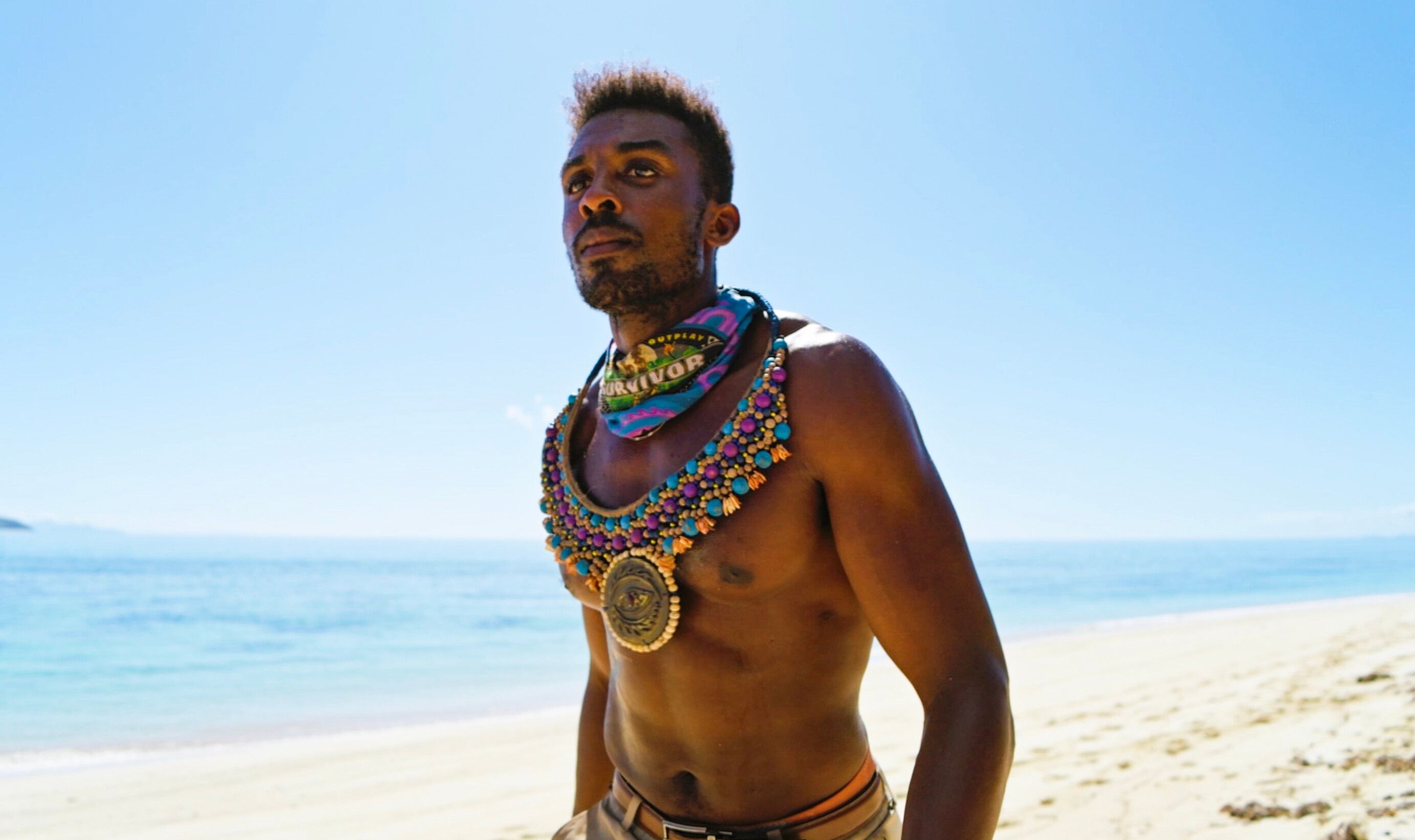 Survivor's Kyle Fraser walking on the beach