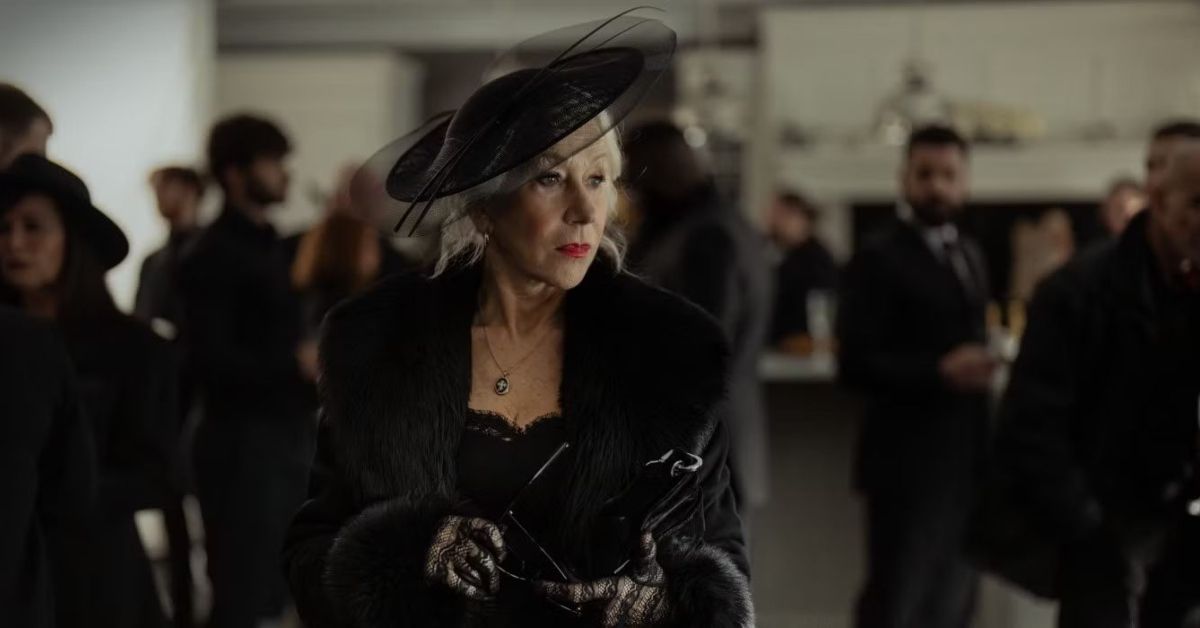 MobLand's Helen Mirren while wearing black clothes