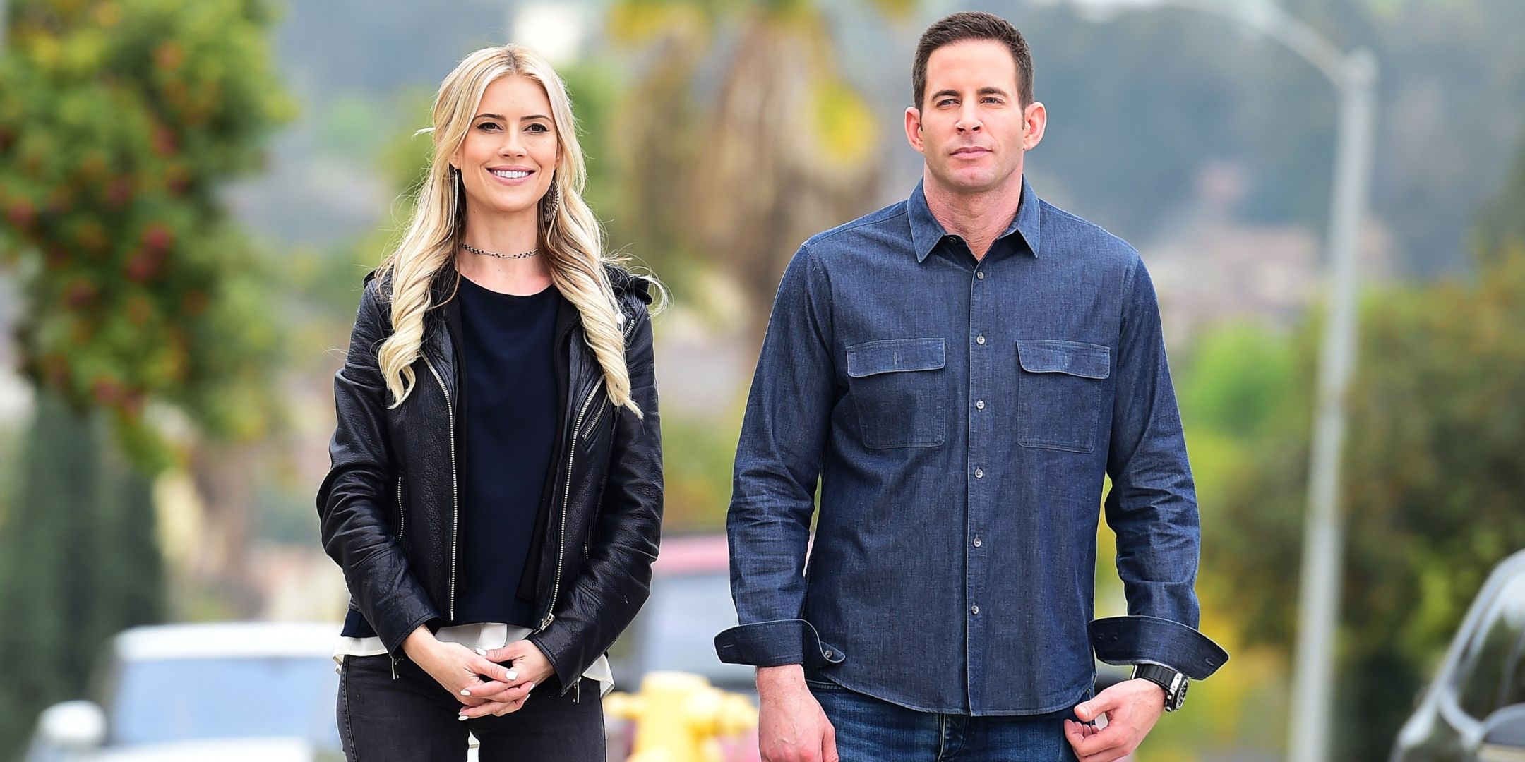 Christina Haack and Tarek El Moussa smiling