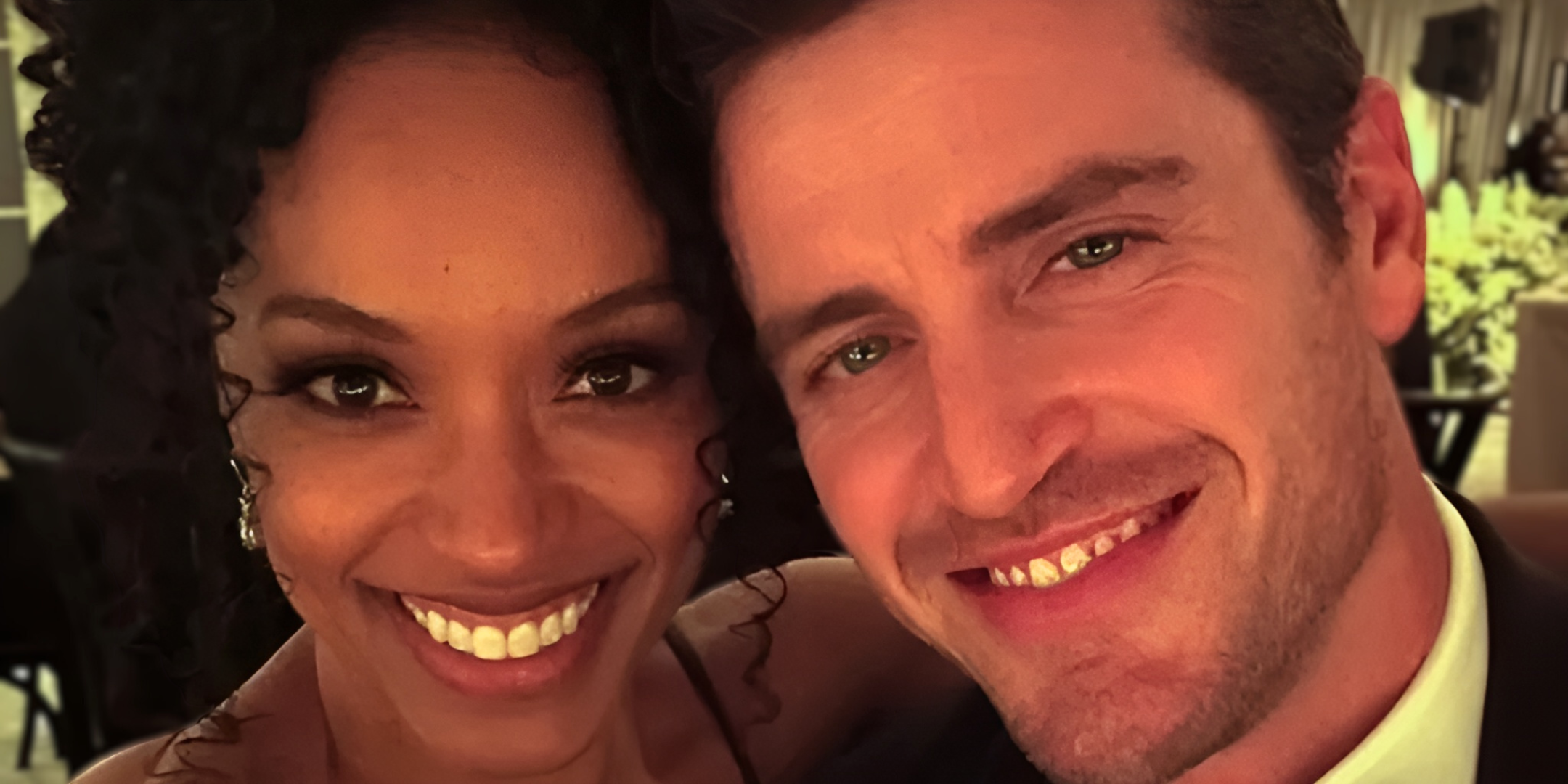 Jake Lockett with his wife Dominique Domingo