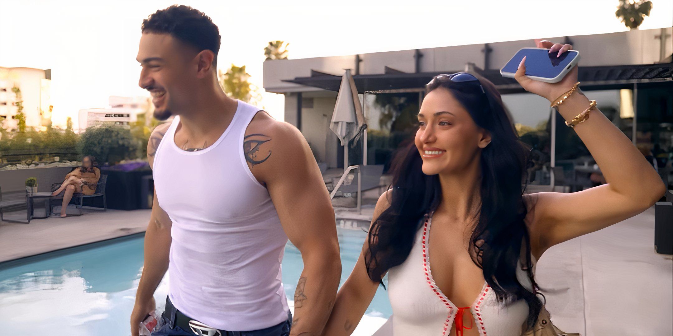 Miguel and Leah on Love Island Beyond the Villa